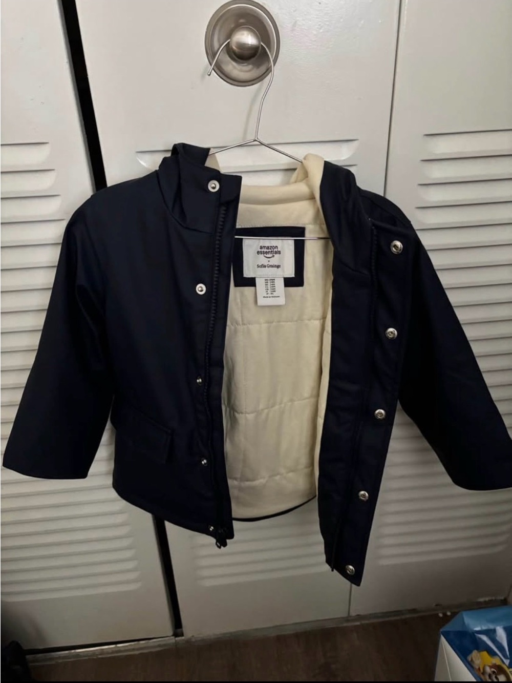 Amazon Essentials x Sofia Grainge Navy Toddler Rain Jacket